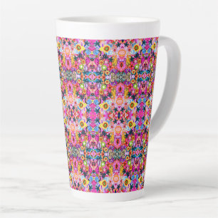 Tasse Latte Mignons insectes abstraits colorés de la nature