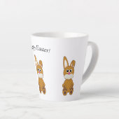 Tasse Latte Mignons lapins de Pâques (Angle droit)