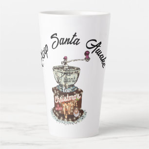Tasse Latte Mikitiez café noël citation caféine mignonne