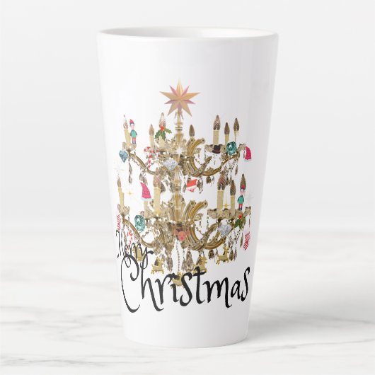 Tasse Latte Mikitiez classe whitechristmas lumière jollyholly (Devant)