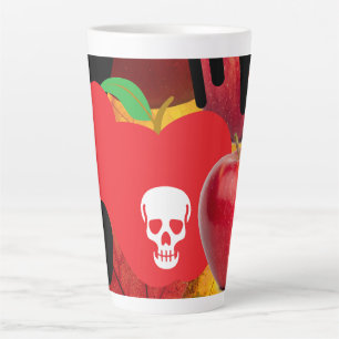 Tasse Latte Mikitiez crâne rouge pomme toxique végane été