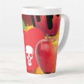 Tasse Latte Mikitiez crâne rouge toxique pomme vegan été (Angle droit)