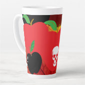 Tasse Latte Mikitiez crâne rouge toxique pomme vegan été (Angle gauche)