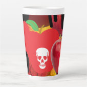 Tasse Latte Mikitiez crâne rouge toxique pomme vegan été (Devant)