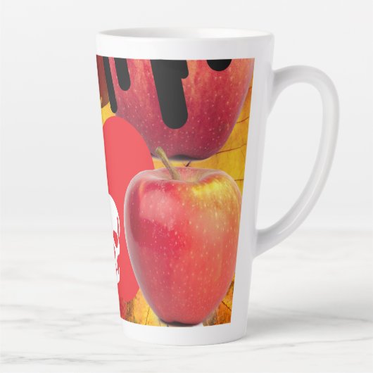 Tasse Latte Mikitiez crâne rouge toxique pomme vegan été (Droite)