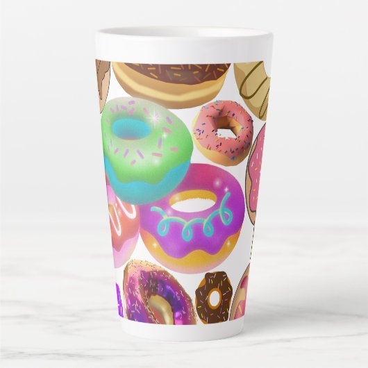 Tasse Latte Mikitiez donut pique-nique amérique pridémonth oly (Devant)