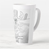 Tasse Latte Mikitiez Dreamer crâne tatto arc-en-ciel rocher ro (Angle droit)
