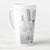 Tasse Latte Mikitiez Dreamer crâne tatto arc-en-ciel rocher ro (Angle gauche)
