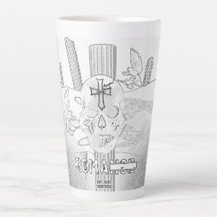 Tasse Latte Mikitiez Dreamer crâne tatto arc-en-ciel rocher ro