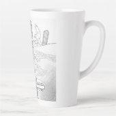 Tasse Latte Mikitiez Dreamer crâne tatto arc-en-ciel rocher ro (Droite)