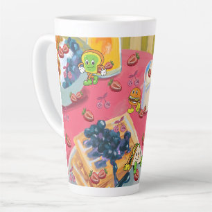 Tasse Latte Mikitiez fraise yogert usaflag burger fruit