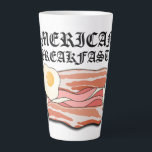Tasse Latte Mikitiez petit-déjeuner américain oeufs de bacon p<br><div class="desc">Petit-déjeuner américain.</div>