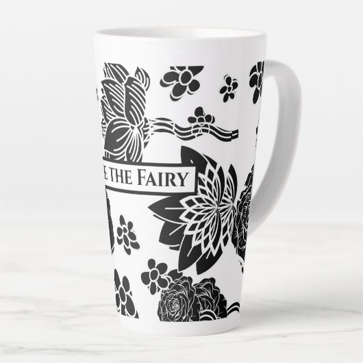 Tasse Latte Mikitiez terre natale nature selfloe fleur rose (Angle droit)
