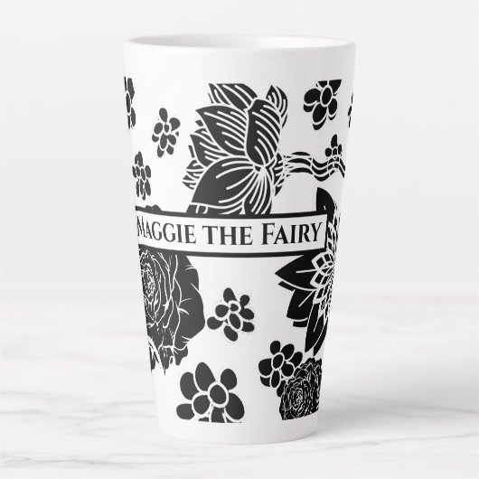 Tasse Latte Mikitiez terre natale nature selfloe fleur rose (Devant)