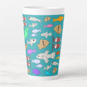Tasse Latte Mikitiez venus mermaid pêche été (Devant)
