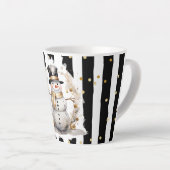 Tasse Latte Milchtasse Klein Snowman and Stripes Var01 (Angle droit)
