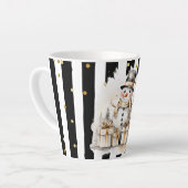 Tasse Latte Milchtasse Klein Snowman and Stripes Var04 (Angle gauche)