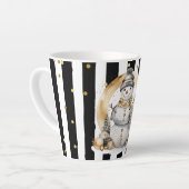 Tasse Latte Milchtasse Klein Snowman and Stripes Var06 (Angle gauche)