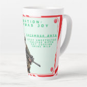 Tasse Latte Militaire amusant/Père Noël de Noël (Angle droit)