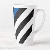 Tasse Latte Mince Ligne bleue Police Indicateur Nom du monogra (Droite)