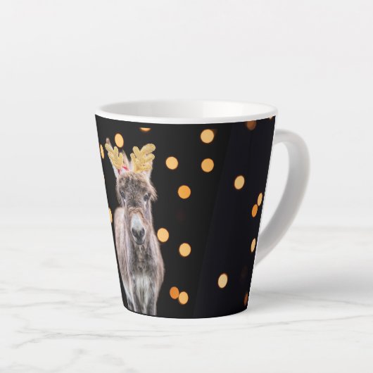 Tasse Latte Mini âne de Noël (Angle droit)