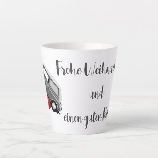Tasse Latte Mini Cooper Noël (Devant)