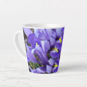 Tasse Latte Miniature Bleu Irises Printemps Floral (Angle gauche)