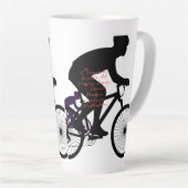 Tasse Latte Minimal Bicycle Art (Angle droit)