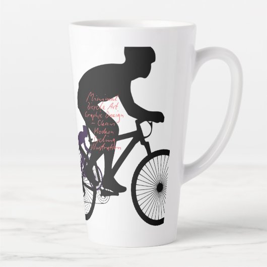 Tasse Latte Minimal Bicycle Art (Droite)
