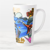 Tasse Latte Minimal Bike Art Graphic (Droite)