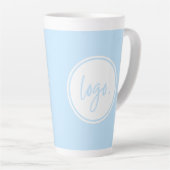 TASSE LATTE MINIMAL BLEU BUSINESS LOGO COMPANY CLIENT (Angle droit)