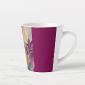Tasse Latte Minimal Botanical Leaf Pattern (Droite)