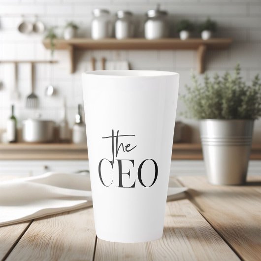 Tasse Latte Minimal moderne Le PDG Noir