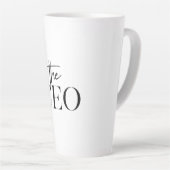 Tasse Latte Minimal moderne Le PDG Noir (Angle droit)
