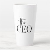 Tasse Latte Minimal moderne Le PDG Noir (Devant)