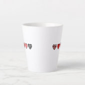 Tasse Latte minimal valentine hearts / “cute love pattern” (Devant)