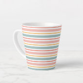 Tasse Latte Minimalist Boho Horizontal Lines Soft Earth Tones (Angle gauche)