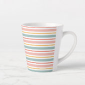 Tasse Latte Minimalist Boho Horizontal Lines Soft Earth Tones (Droite)