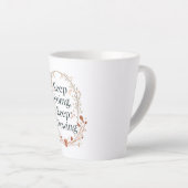 Tasse Latte Minimalist Floral Wreath Positive Affirmation (Angle droit)