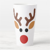Tasse Latte Minimalist Rudolph Reindeer (Devant)