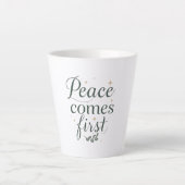 Tasse Latte Minimalist Self Care and Zen Saying (Devant)
