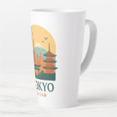 Tasse Latte Minimalist Tokyo Japan Travel | Modern  (Angle droit)