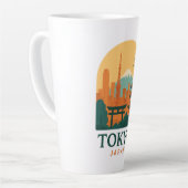 Tasse Latte Minimalist Tokyo Japan Travel | Modern  (Angle gauche)