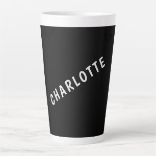 Tasse Latte Minimaliste Élégant Classique Professionnel Propre