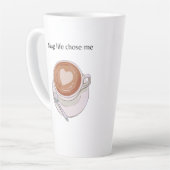 Tasse Latte Minimaliste La Vie M'a Choisi Mug (Angle gauche)