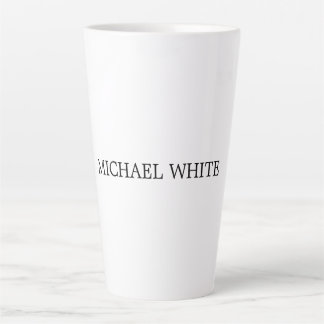 Tasse Latte Minimaliste noir & blanc moderne clair