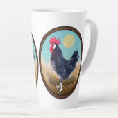 Tasse Latte Minorque Rooster Vintage Oval (Angle droit)