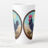 Tasse Latte Minorque Rooster Vintage Oval (Devant)