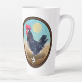 Tasse Latte Minorque Rooster Vintage Oval (Droite)