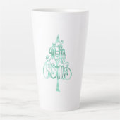 Tasse Latte Mint Green Glam Noël (Devant)